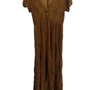 Natural life Maxi Dress paisley floral boho cottagecore prairie